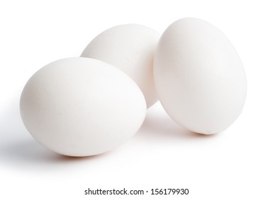 Eggs on White Background 