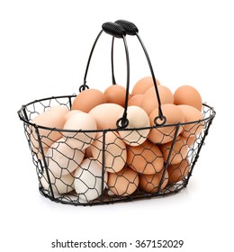 eggs on white background 