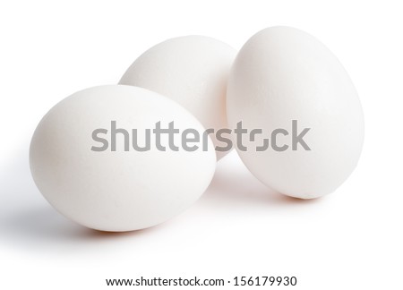 Eggs on White Background 