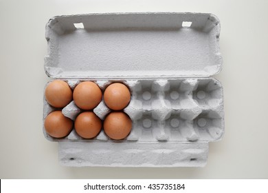 Eggs In Packaging, Missing Eggs, Half Empty Half Full