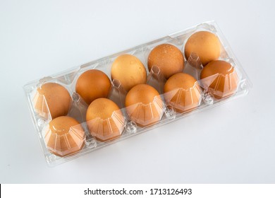 
eggs in plastic packaging on a white background - Powered by Shutterstock