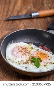 Eggs Sunny Side Up In A Pan