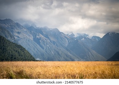 Eglinton Valley in Fiordland National Park on a Stormy Summers Day in the South Island of New Zealand
