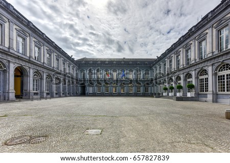 The Egmont Palace is a large mansion at the Rue aux Laines (Wolstraat) and the Petit Sablon Square in Brussels, Belgium. Today it houses the Belgian Ministry of Foreign Affairs.