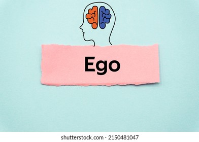 Ego Word Written On Slip Colored Stock Photo 2150481047 | Shutterstock