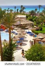 EGYPT, 19 SEPT 2012. Hotel Dessole Pyramisa Beach Resort Sahl Hasheesh 5 * - a luxury resort area of 120 000 sq. m on the Red Sea