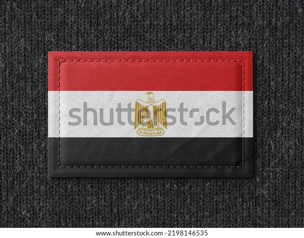 Egypt flag isolated on black background with\
clipping path. flag symbols of\
Egypt.