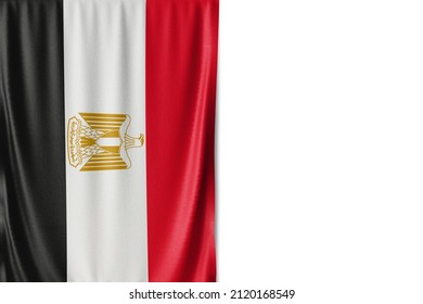 
Egypt flag isolated on white background. Close up of the Egypt flag. flag symbols of Egyptian.