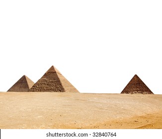 Egypt Pyramid Isolated On A White