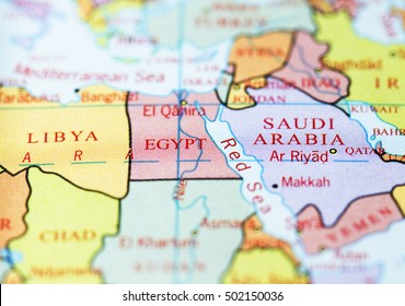 Egypt Saudi Arabia Map Egypt Saudi Arabia On Colourful Map Stock Photo 502150036 | Shutterstock