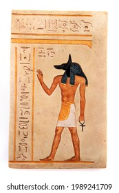 egyptian anubis souvenir isolated on the white background