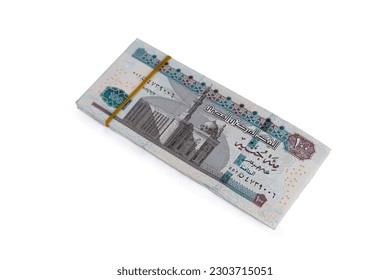 egyptian Cash isolated on white background - Shutterstock ID 2303715051