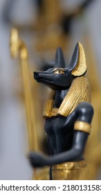 Egyptian God Anubis Closeup Statute