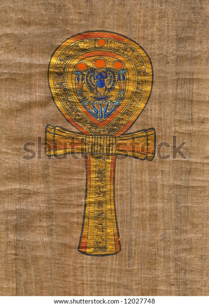 Egyptian Papyrus Ankh Cross Stock Photo (edit Now) 12027748