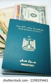 Egyptian Passport With Various Currencies