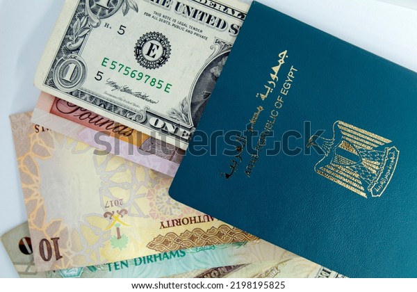 Egyptian Passport Various Currencies Visa Stock Photo 2198195825   Egyptian Passport Various Currencies Visa 600w 2198195825 