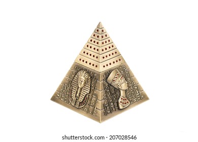 Egyptian Pyramid, On A White Background