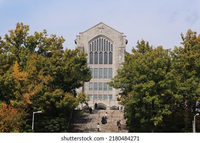 Ehwa Womens University, Seoul, South Korea - October 28, 2018. Ehwa Women's University is a women-only campus that is one of the best campuses in Korea.
