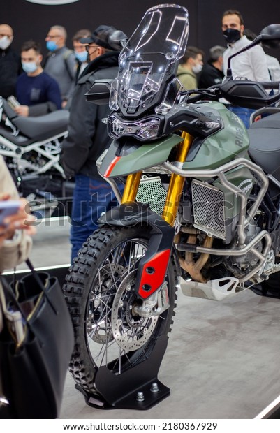 EICMA NOVEMBER 2021, Triumph Motorcycle\
on display the MOTOR EICMA 2021 at Fiera\
Milano