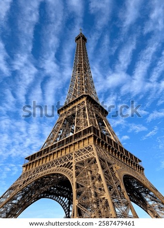 Eifel tower up in the clouds