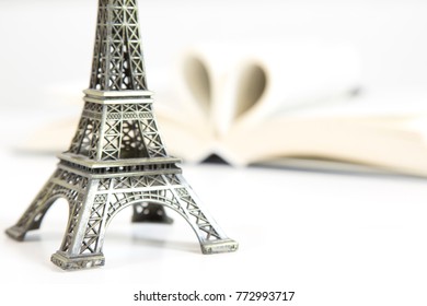 Eiffel tower with book