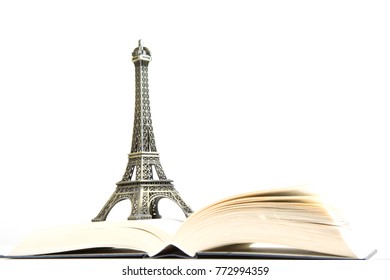Eiffel tower with book