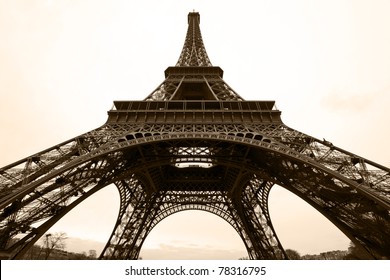 Eiffel Tower Up Close. Paris, France