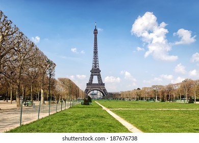 Eiffel Tower And Field Of Mars In Perspective