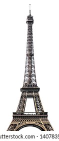 Eiffel Tower Isolated On White Background