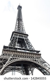 Eiffel Tower Isolated Over The White Background