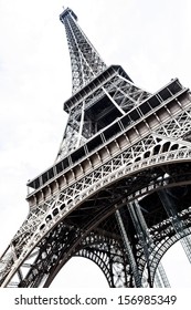 Eiffel Tower Isolated Over The White Background 