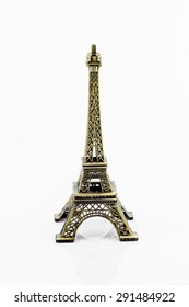 Eiffel Tower Model Isolated On White Background