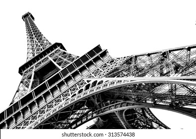 Eiffel Tower On A White Background