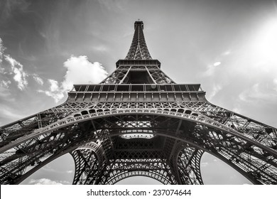 Eiffel Tower Paris In Black And White