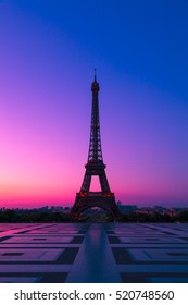 The  Eiffel Tower in Paris at Dawn, France