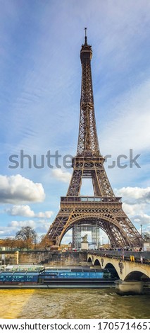 Similar – Eiffel Tower and Liberty statue in Paris