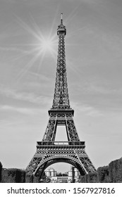 Eiffel Tower Paris, France Black And White