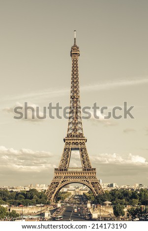 Similar – Eiffel Tower and Liberty statue in Paris