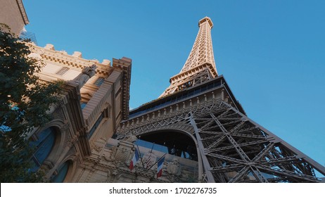 The Eiffel Tower at Paris Las Vegas Hotel and Casino - LAS VEGAS-NEVADA - OCTOBER 11, 2017