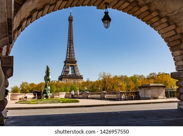 The Eiffel Tower seen from the Pont de Bir-Hakeim Bridge in Paris - Powered by Shutterstock