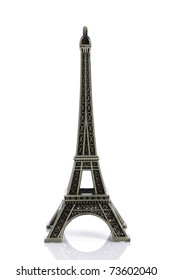 Eiffel Tower Souvenir Model Isolated On White