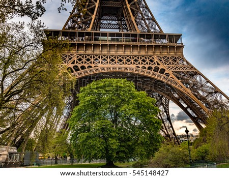 The Eiffel Tower at sunset - Paris
