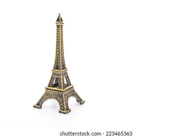 Eiffel Tower Toy Isolated On White Background