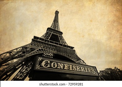 Eiffel tower vintage postcard - Shutterstock ID 72959281