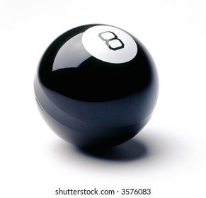 Eight Ball On White