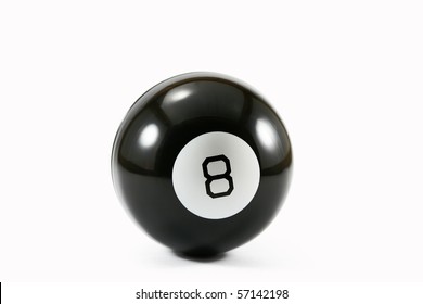 eight ball on white