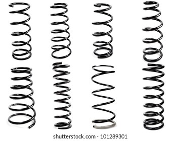 Eight Different Car Springs Isolated On Stock Photo 101289301 ...