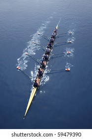 Eight Men Rowing