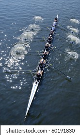 Eight Men Rowing