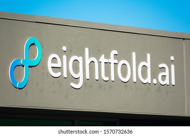 Eightfold.ai Sign At Company Headquarters In Silicon Valley, High-tech Hub Of San Francisco Bay Area - Mountain View, CA, USA - 2019